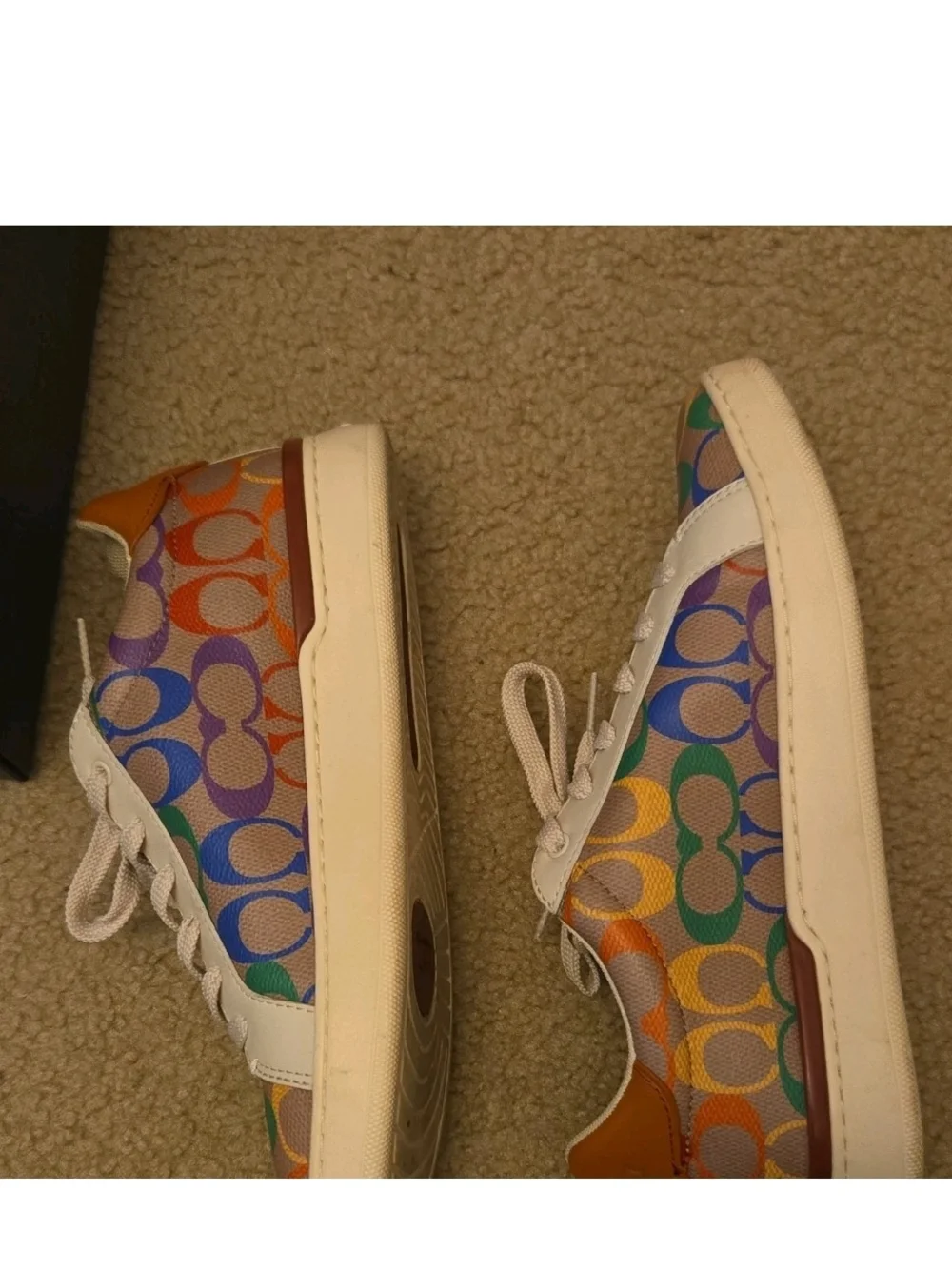 Coach Lowline Coated Canvas Sneakers in Tan Multi